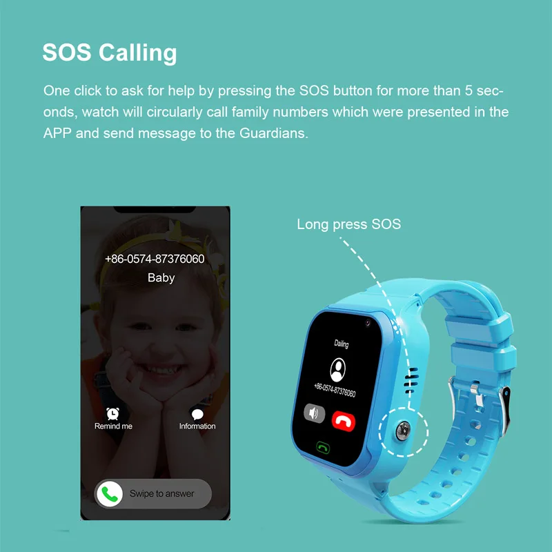 Smart Phone Watch WIFI LBS SOS Location Video Call Chat Remote Monitor IP67 Waterproof Children 4G Kids Clock Christmas Gifts