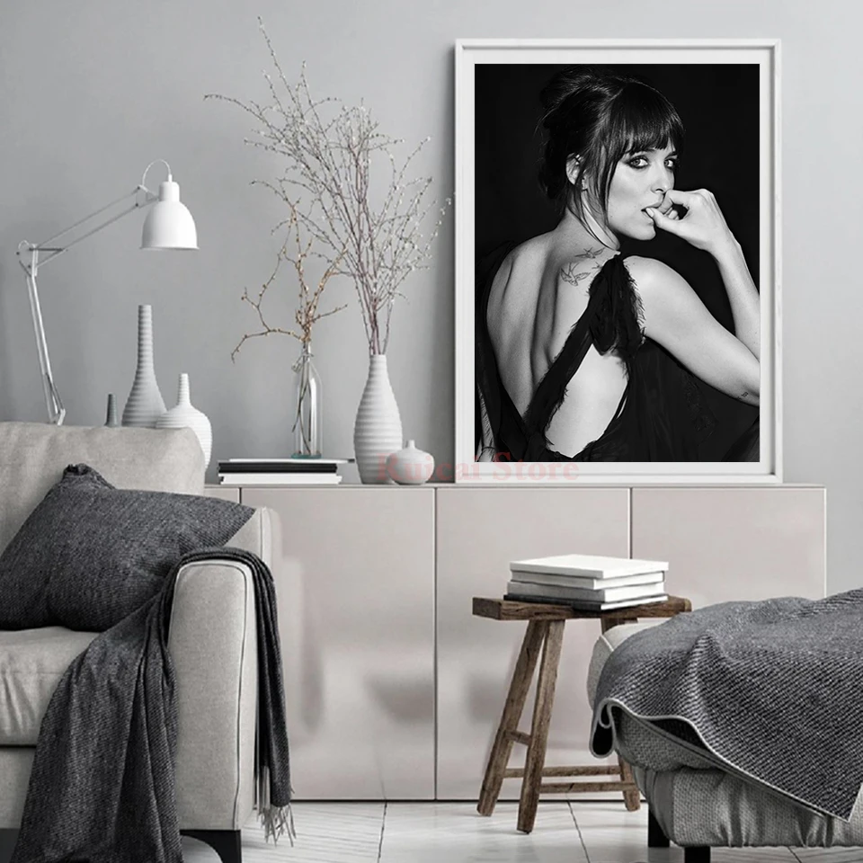 

Dakota Johnson Poster Movie Star Wall Art Canvas For Living Girls Room Home Bedroom Bar Decoration Painting