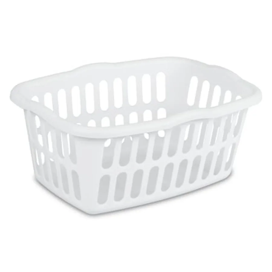 

Rectangular Laundry Basket Plastic Clothes Hamper 1.5 Bushel - Dirty Clothing Storage Organizer with Handles for Bedroom Bathro