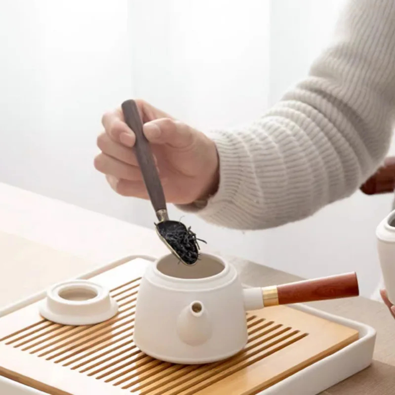 Ceramic Side Handle Teapot Clearance Sale Kung Fu Tea Set Household Single Teapot Glass Tea Brewer Tea Cup