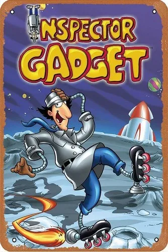 Póster de la película Inspector Gadget (2026), cartel metálico retro de estaño para pared, arte para el hogar