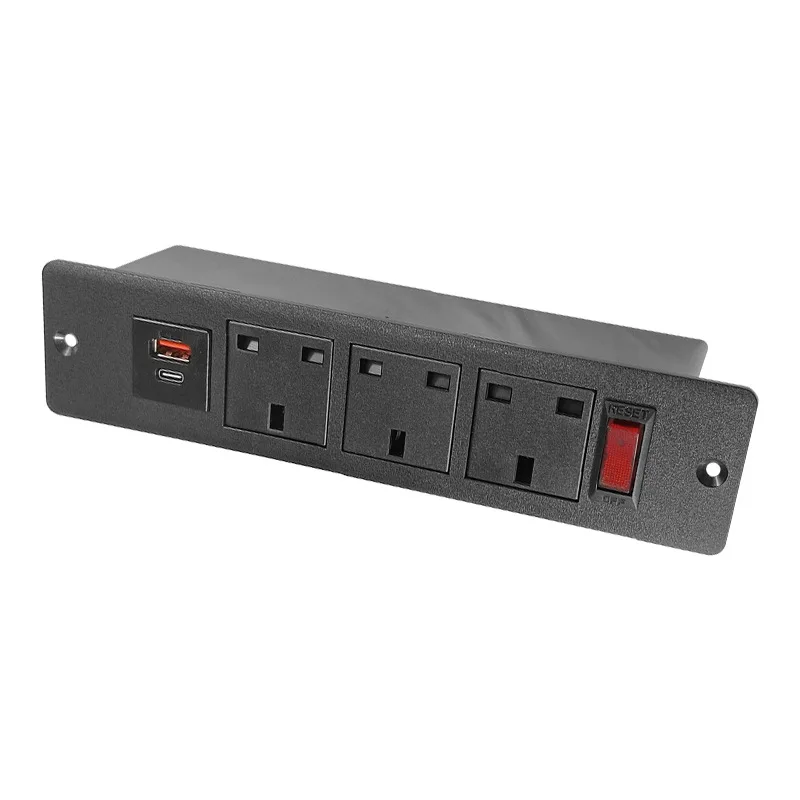 Imagem -06 - Tomadas de Energia Elétrica Gabinete de Mesa do Reino Unido Soquete Escondido Tomadas com Interruptor Usb tipo c 15w 5v 2a Port ac 110 220v