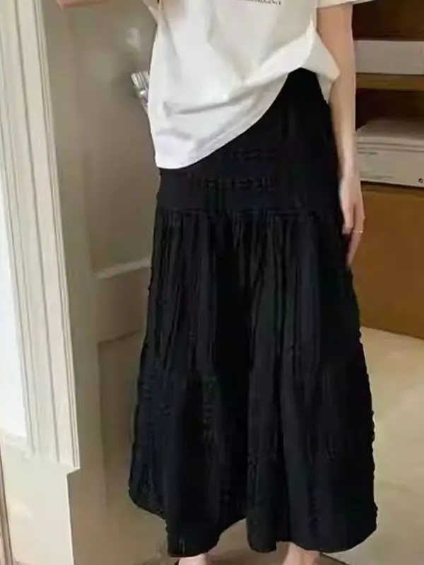 Elegant Lace Halter Neck Midi Dress Women's Summer New Gentle Style Long Skirt Design Super Fairy Initial Skirt Wooden 