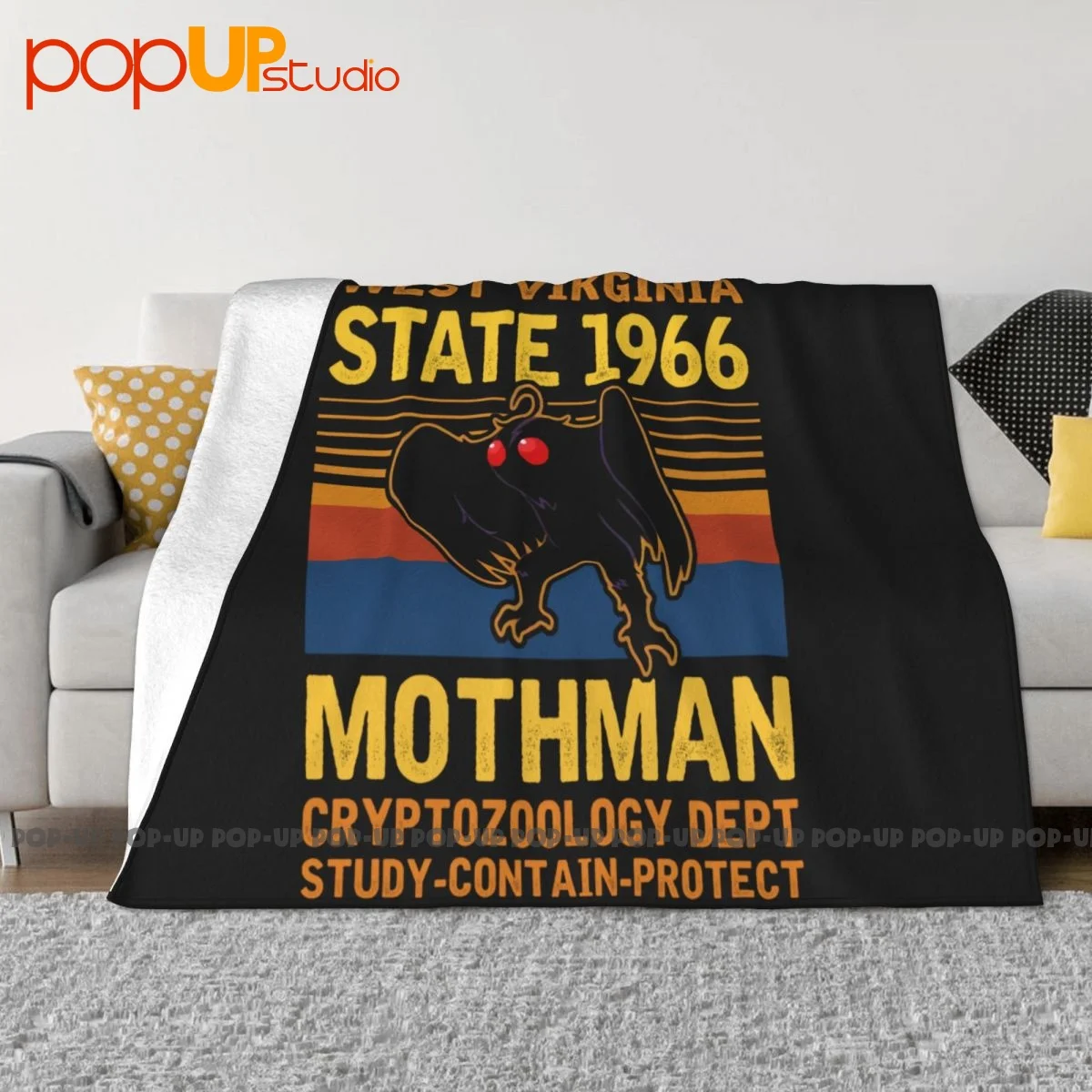 West Vigina State 1966 Mothman Blanket Casual Classic High-Grade Couch Blanket Decorative Sofa