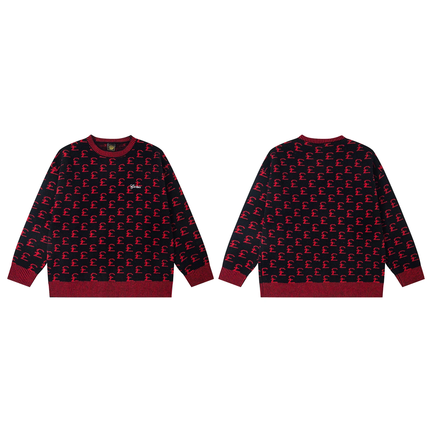 

Warm Knitted Sweater round Ne Casual Loose Fit Men's Autumn Winter New Sle American Devil Island Printed Comfortable Sweater