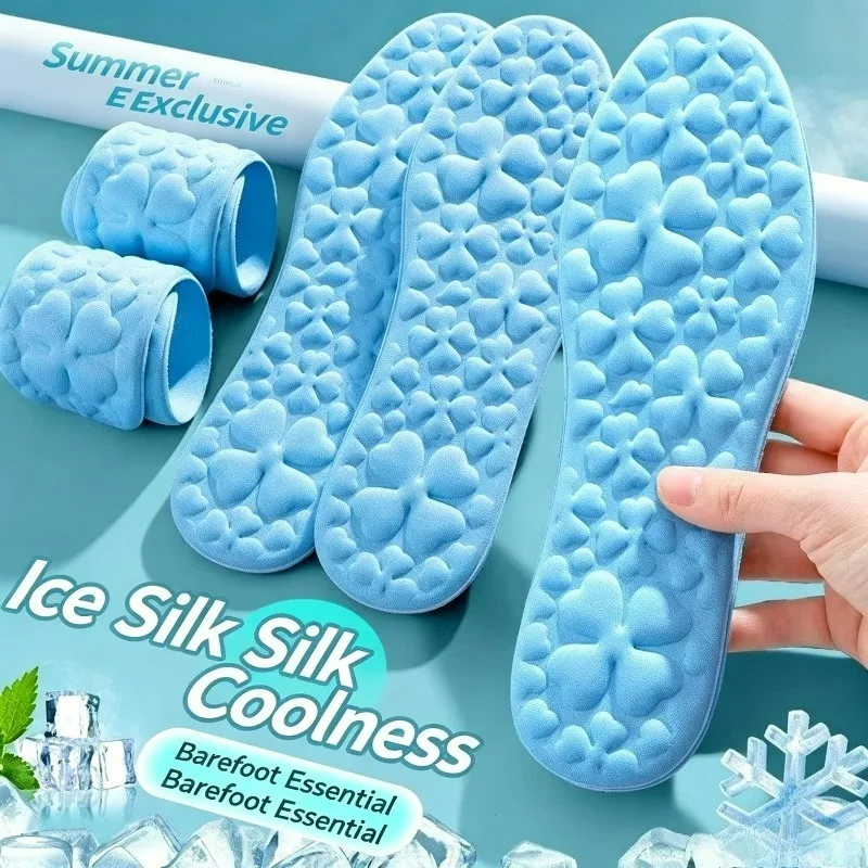 1/5Pairs Breathable Cloud Massage Insoles Soft Memory Comfortable Antibacterial Shoe Pads Feet Orthopedic Cushion Sport Insoles
