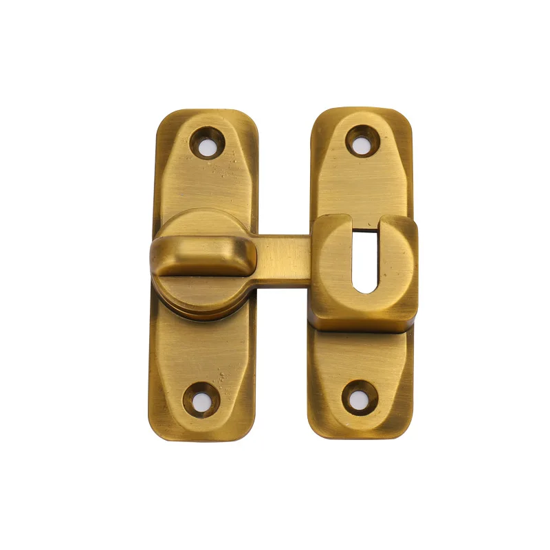 KK&FING 90°/180° Dual Purpose Anti-theft Buckle Door Buckle Sliding Door Latch Flat Door Lock Buckle Hasp Door Bolt No Punching