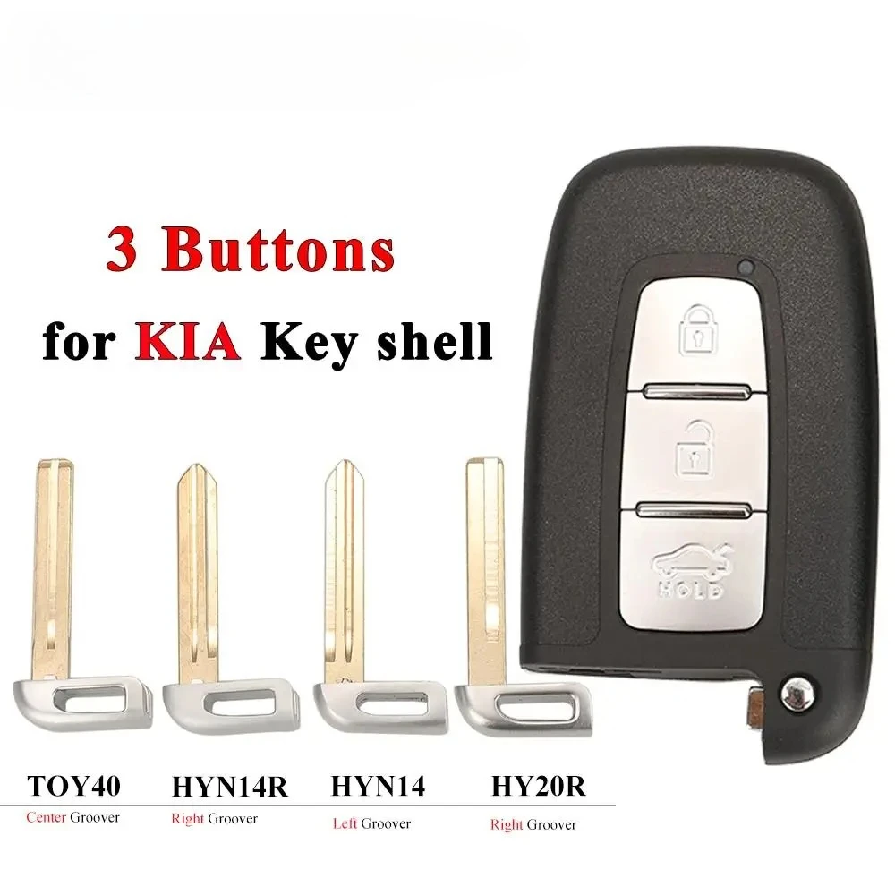 

3 Buttons Smart Remote Key Entry Fob For Hyundai I30 Ix35 Coupe Elantra Veloster Equus Genesis Velo Sonata Uncut Blade