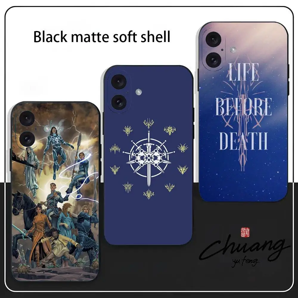 

The Stormlight Archive Knights Phone Case Stylish Black Matte TPU Case For 11-16. Anti-slip And Wear-resistant