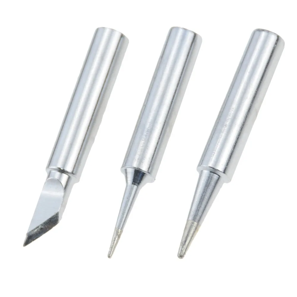5pcs 900M-T Pure Copper Soldering Iron Tips Professional Lead-free Solder Tips Welding Head Repair Soldering Tool Kit