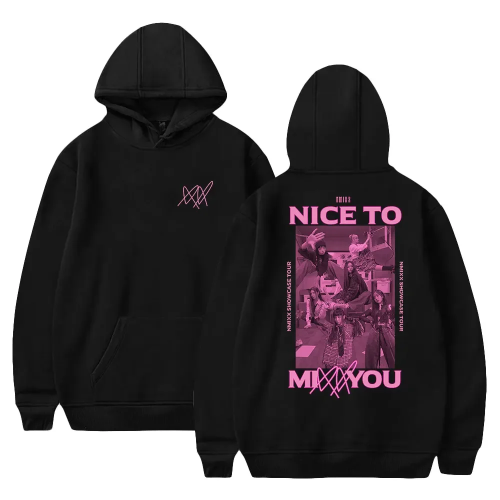 

K-POP KPOP NMIXX SHOWCASE TOUR NICE TO MIXX YOU Oversized Women/Men Hoodie Sweatshirt Streetwear Hip Hop Pullover Hooded Jacket