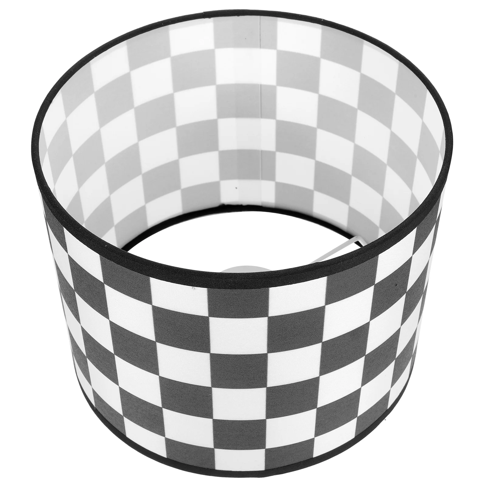 Abajur quadrado de tecido, substituição de vime, prático, leve, para abajures de mesa, tambor de chão, padrão xadrez