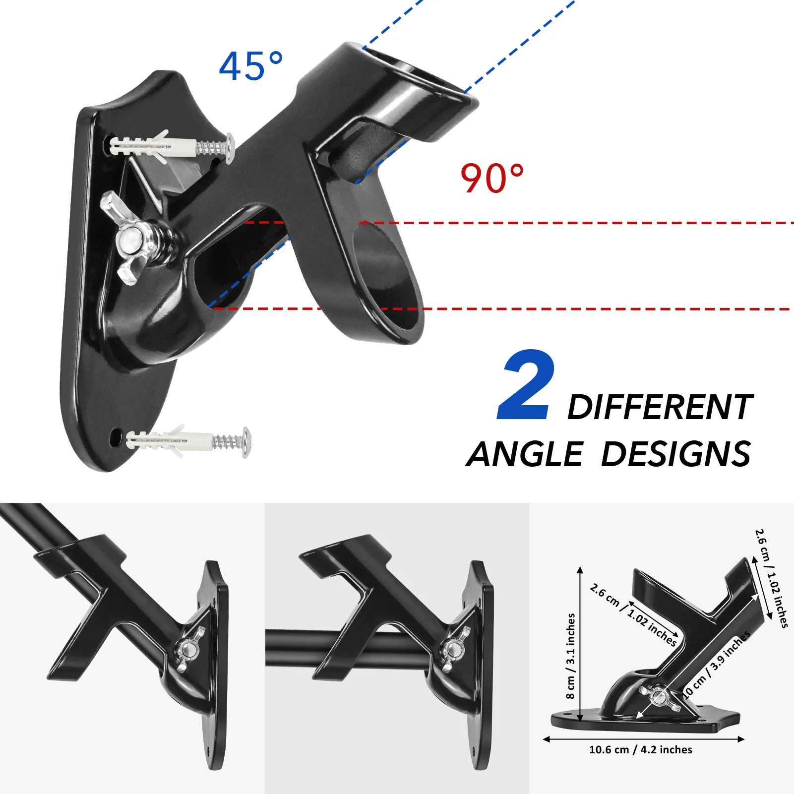 Stainless Steel Flag Pole Holder Heavy Duty Wall Mount Bracket For Garden Yard Outdoor Banner Display Stand Rust Resistant