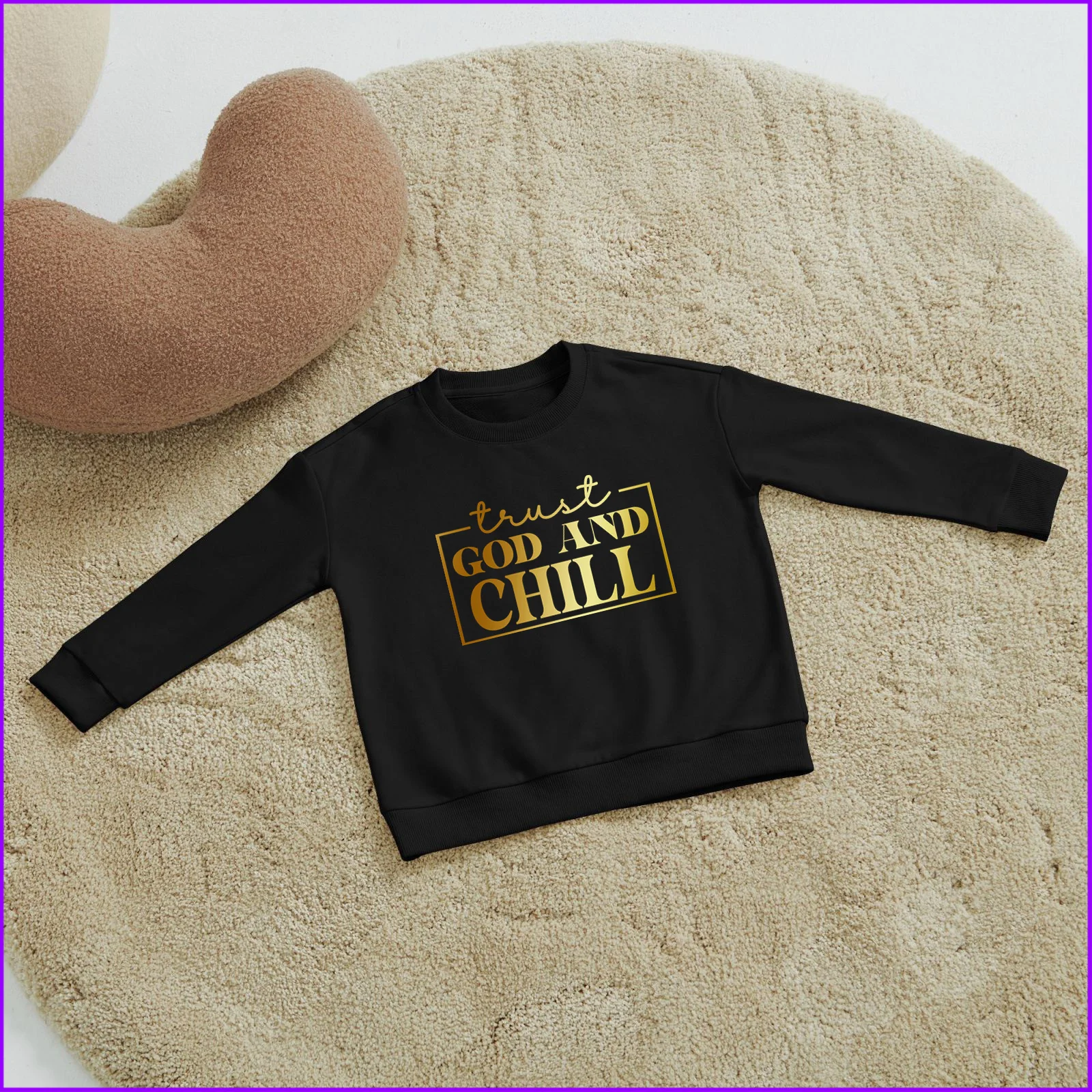 Trust God And Chill Sja47 Kids Boys Girls Hoodies Sweatshirts Outerwear Sweaters Winter Teenagers Tweens Five Nights White Pink