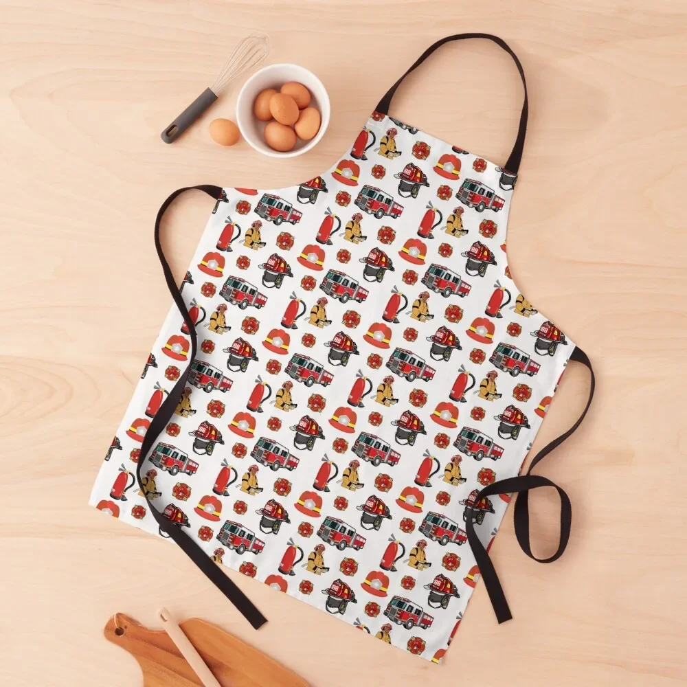 Fire Fighter Set Apron Household Items Kitchen Chef Uniform Women Cleaning Products For Home Hairdressing Apron