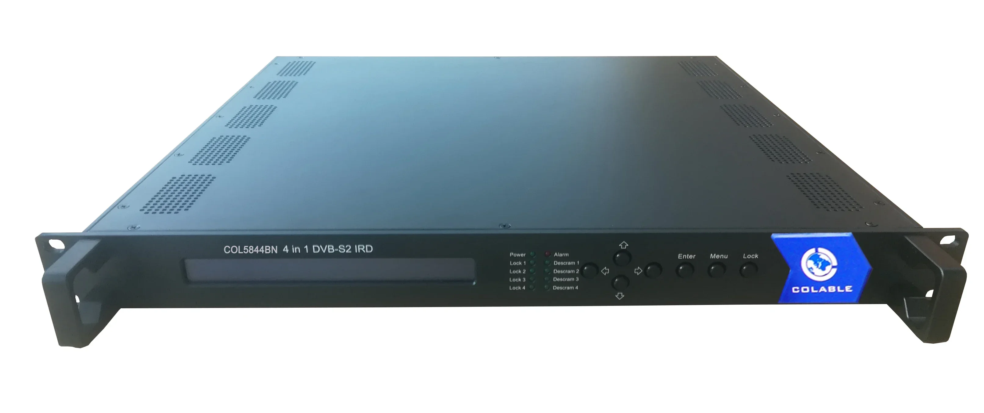 เครื่องถอดรหัสสัญญาณดิจิตอลระดับมืออาชีพ DVB-S2 DVB-T/T สำหรับช่องสัญญาณที่เข้ารหัสพร้อม CAM /Slots รุ่น COL5841B