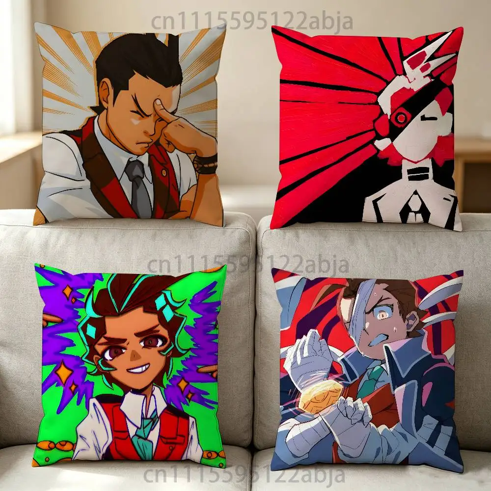 A-Ace Attorney A-Apollo Justice Throw Pillow Case 40x40cm Decoration DIY Square Chair Pillowcase Pad Cover