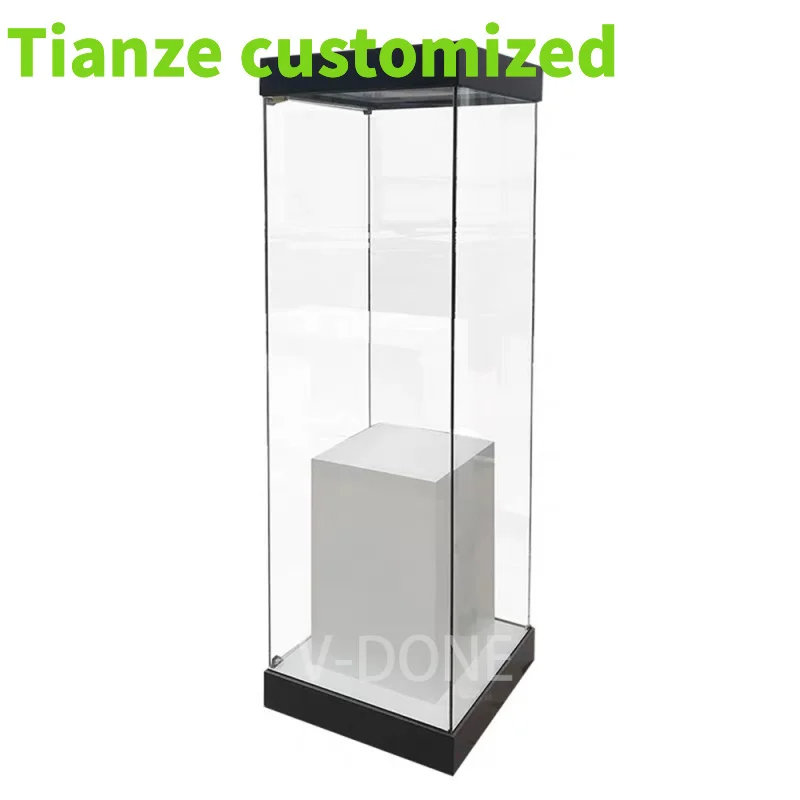 Customized-Customize Modern Design Frameless Glass Top LED Lights Jewelry Store Cabinet Furniture Boutique Museum Display Showca