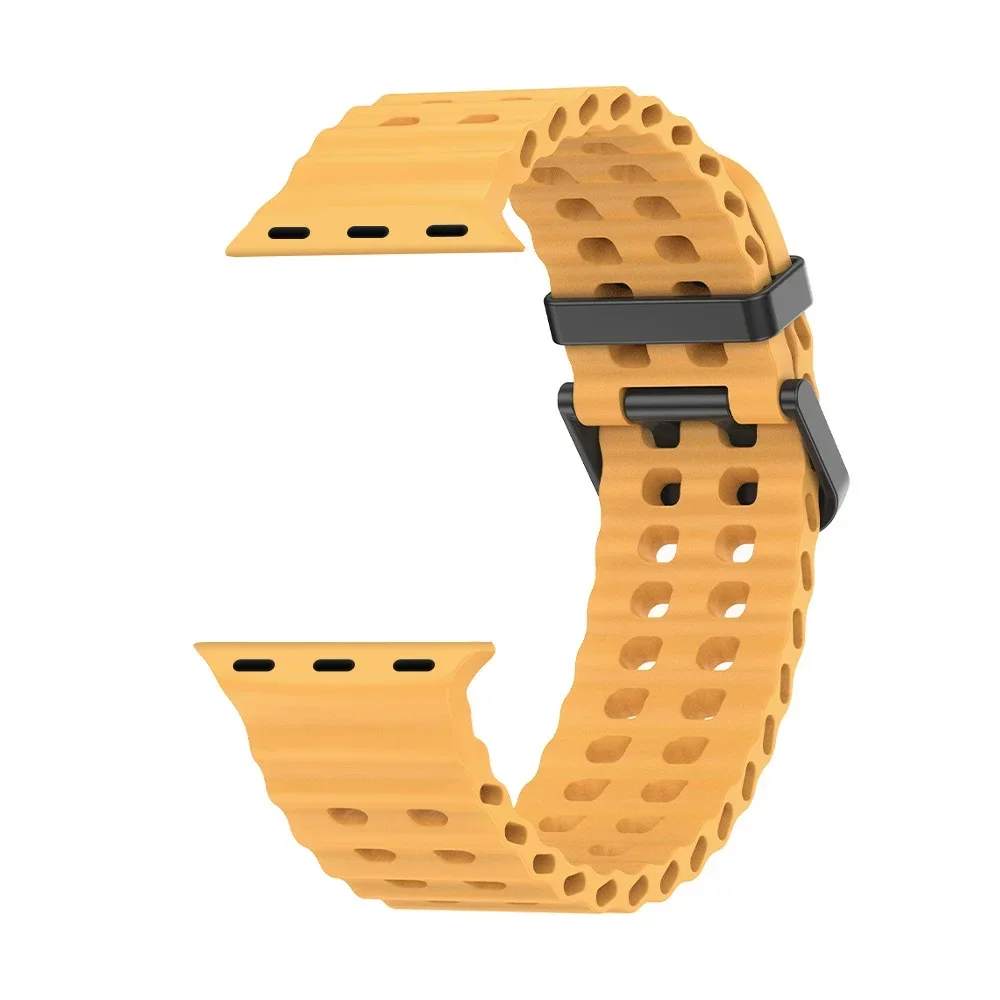 Силиконовый ремешок Ocean для Apple Watch Ultra Band, спортивный браслет для IWatch Serise 10 9 8 7 6 SE 5 4 3, 46 мм 49 мм 44 мм 45 мм 42 мм 41 мм