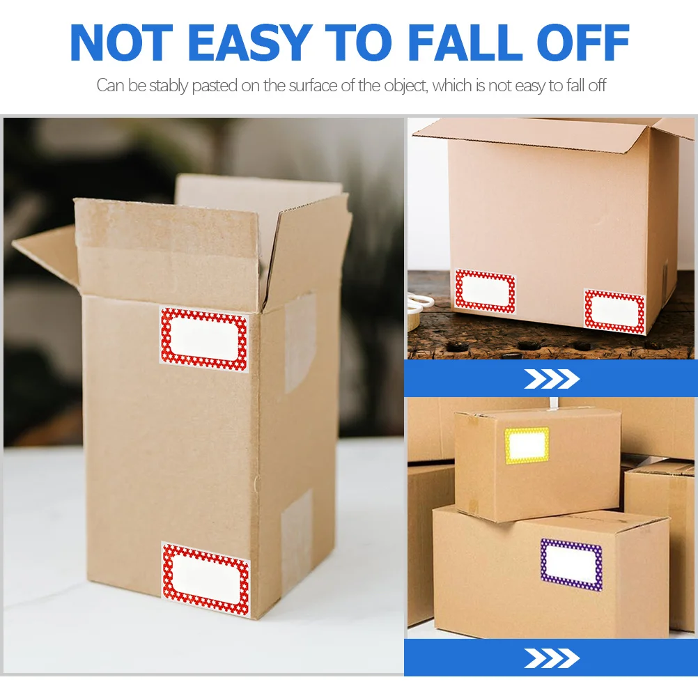 1 لفة اسم العلامة ملصقات ملاحظات لاصقة فارغة ملصقات DIY بها بنفسك تسميات المنزل مكتب المدرسة استخدام تسميات شارة الاسم الملونة #6