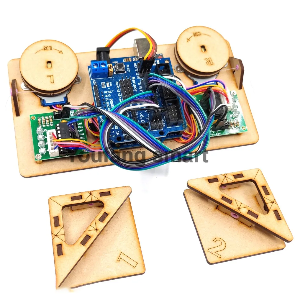 Zeichnen Sie den Wandmalerei-Roboter mit Kabelplotter für Arduino Robot Maker Project Kit Polar Graph mit Motor, programmierbares Spielzeug-DIY-Kit – Detail 13