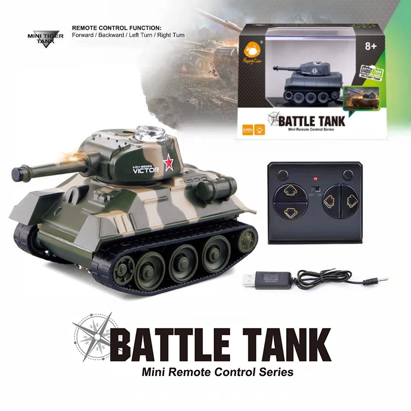 1:100 Scale Mini Tiger RC Tank Model ImitateRemote Radio Remote Control Tank Electronic Boys Toys for Children Kids Gifts