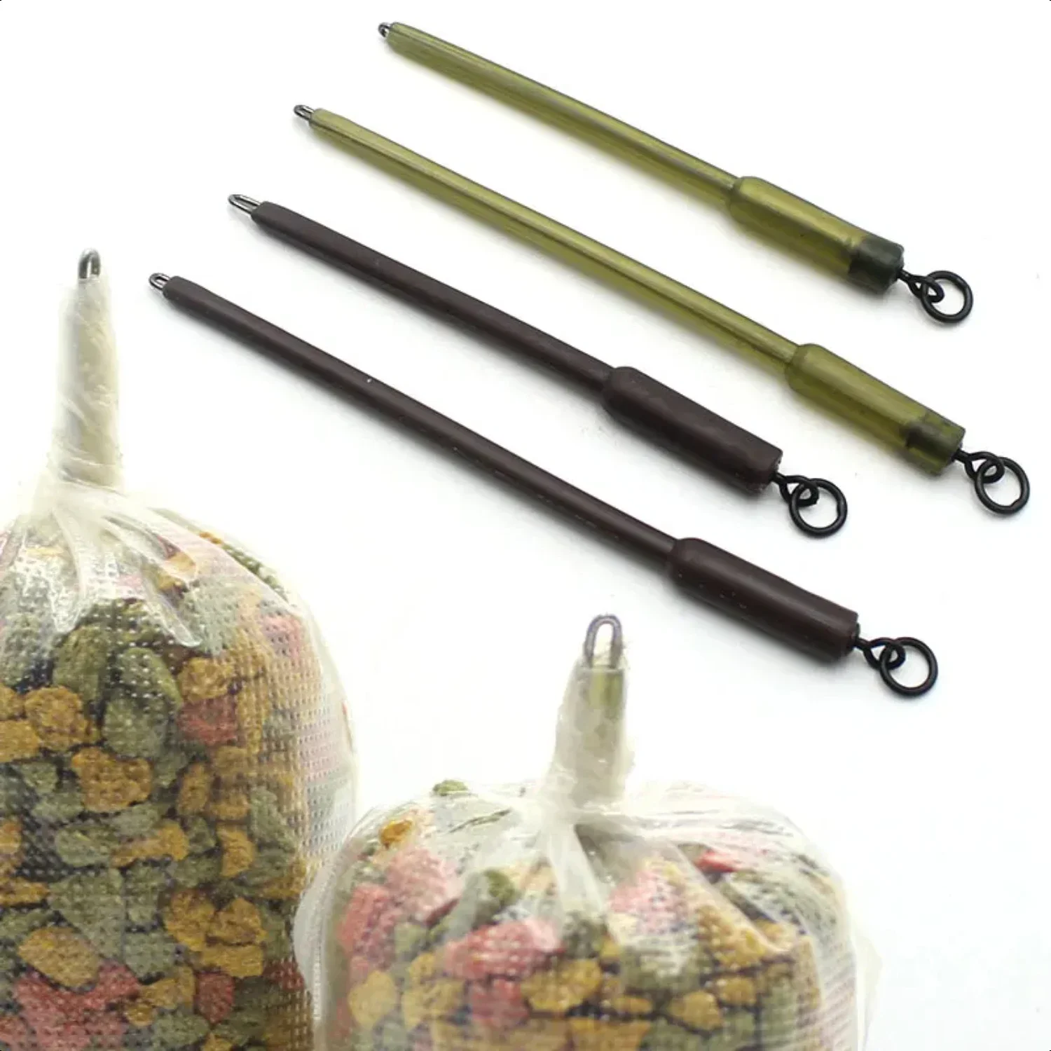 

8pcs Carp Fishing Accessories Solid Stems PVA Stems Tail Rubbers Carp Rigs Feeder Carp Coarse End Tackle Equipment