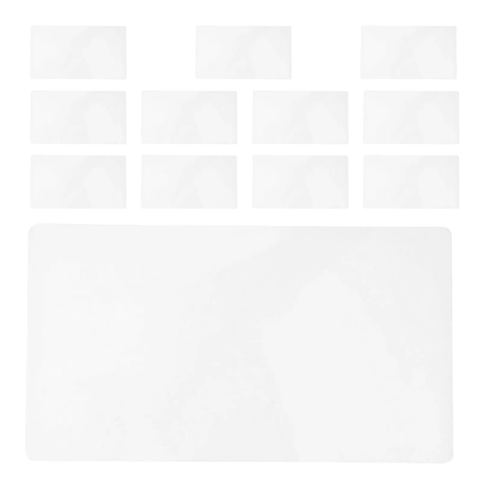 12Pcs PVC Drawing Template 20x14cm Clear Transparent Mat for 3D Printer Pen Kids Art Education Tracing Copying Board School