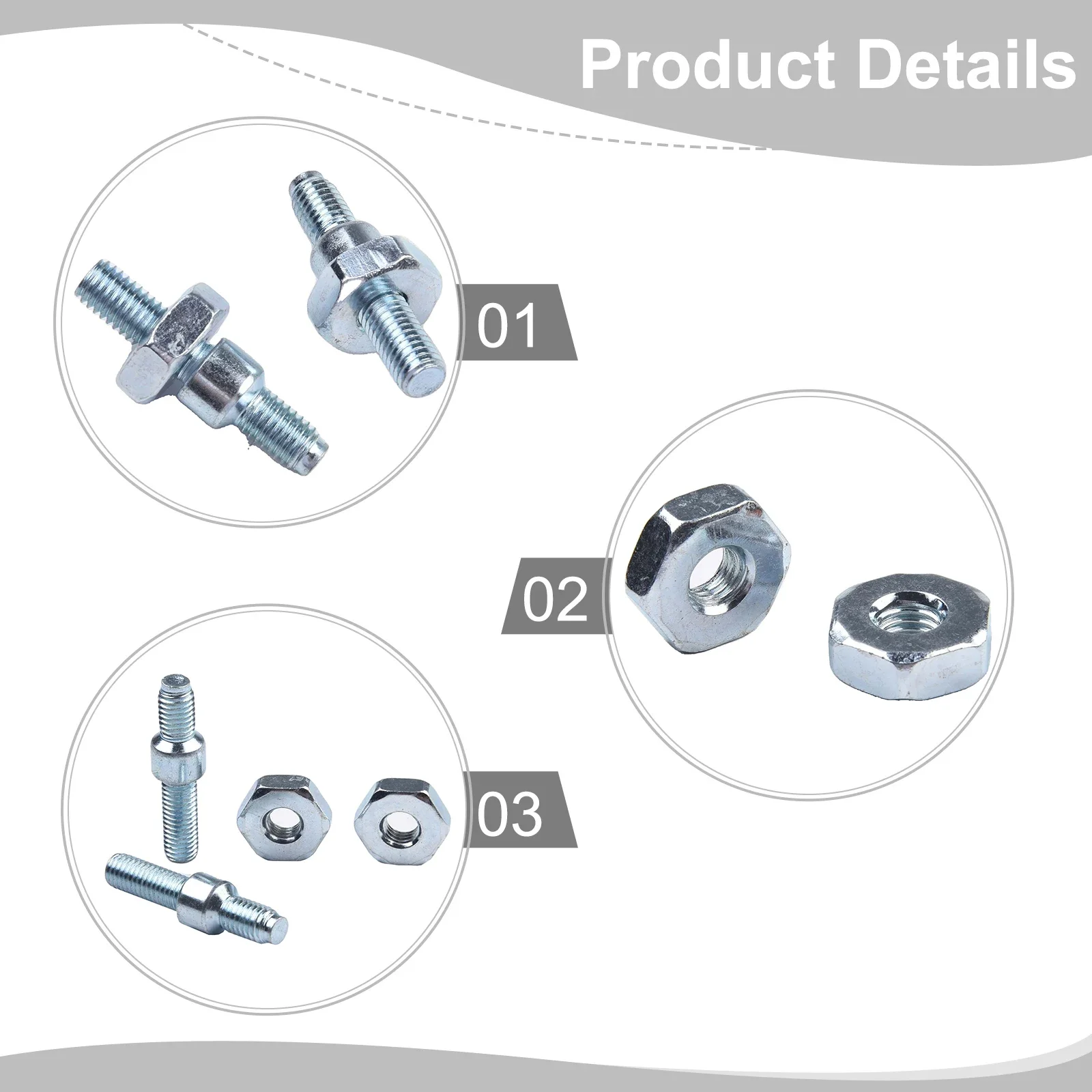 Set Of For Chainsaw Bar Nut Stud Collar Screws For M8 028 034 026 MS260 MS360 MS380 Compatible With OEM 0000 953 6605 Metal 4pcs