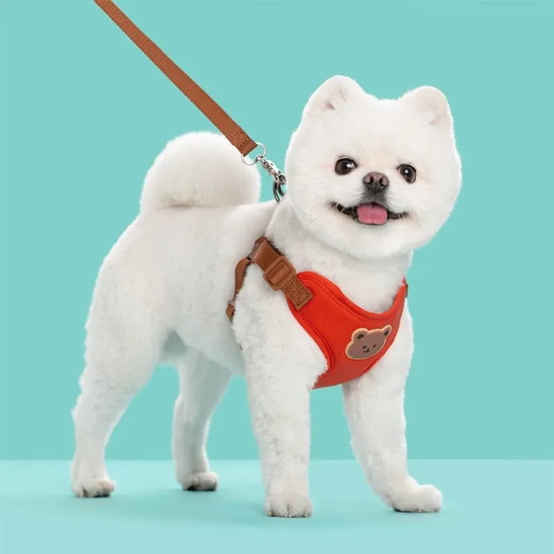 Hundegeschirr- und Leinen-Set für kleine bis mittelgroße Hunde und Katzen – atmungsaktives Brustgeschirr für Welpen, Chihuahua und andere Haustiere – ideal zum Spazierengehen – Detail 15