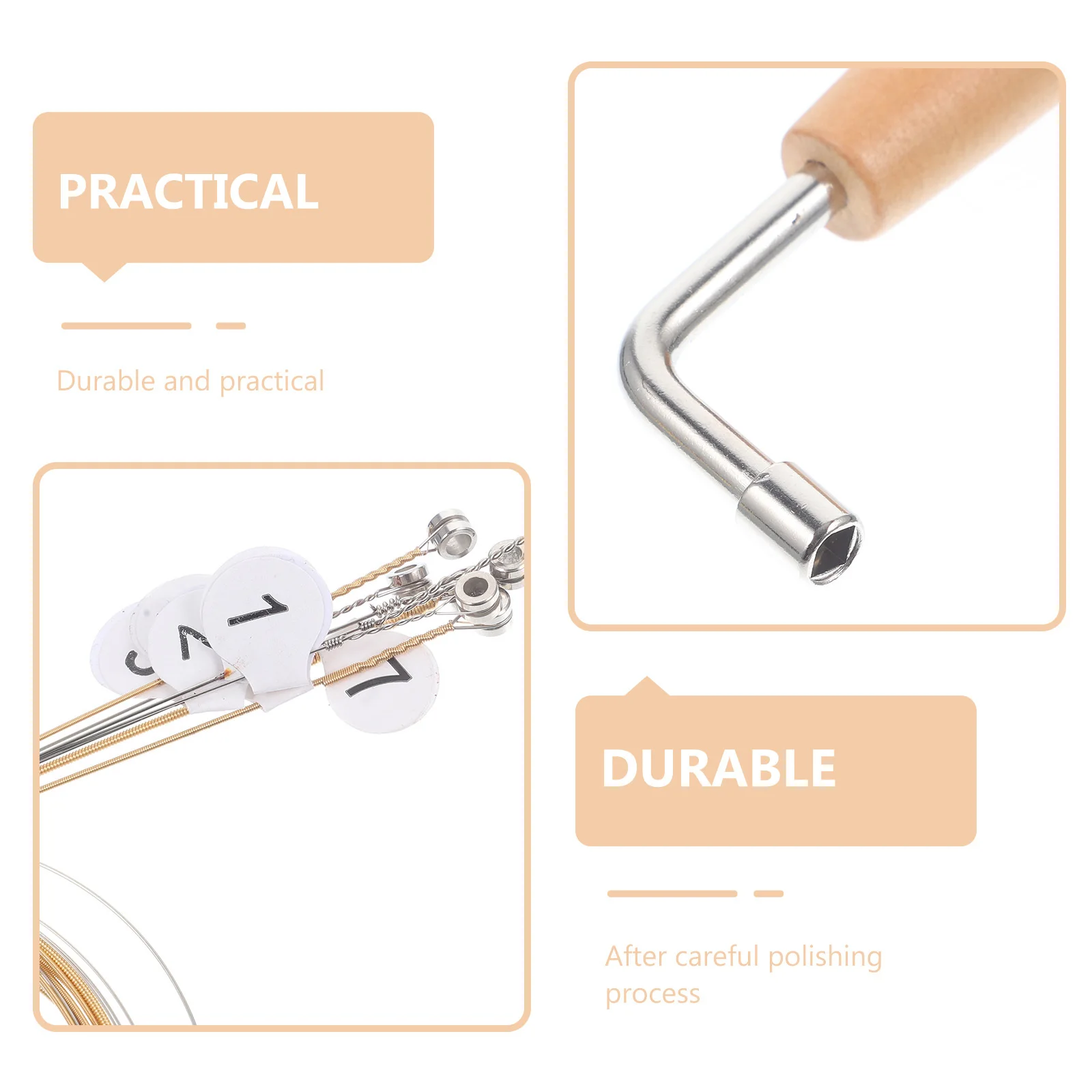 1Set Lyre القيثارة ملحق ضبط أوتاد سلاسل السلس لا لدغ عملية آمنة الآلات الموسيقية جزء الآلات الموسيقية سلسلة #2