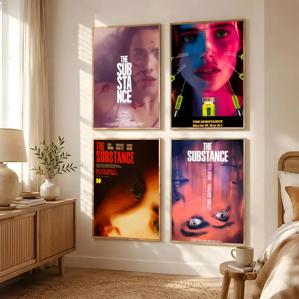 Movie The Substance Poster Poster All-match HD Waterproof Self-Adhesive Wall Art Sticker For Home Bedroom