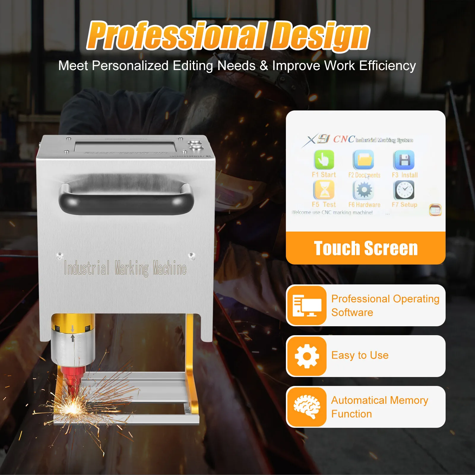 

Портативная ручная машина для точечной маркировки мощностью 120 Вт — 40 мм/с для кода VIN и шасси