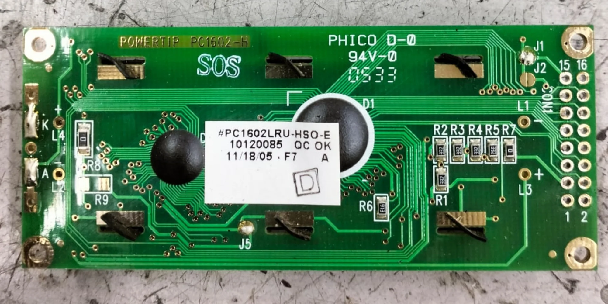 

PC1602LRU-HSO-E ЖК-экран