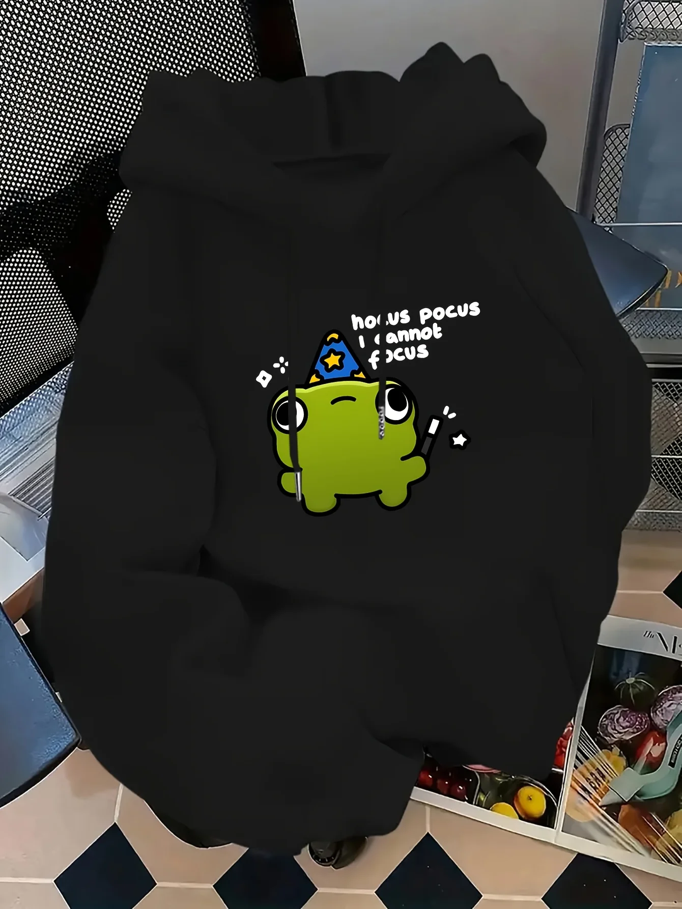 Women's Casual and Fashionable Trendy Hoodies with A Frog Pattern Printed on It Funny Y2k Sweatshirts Clothes for Daily Outfit
