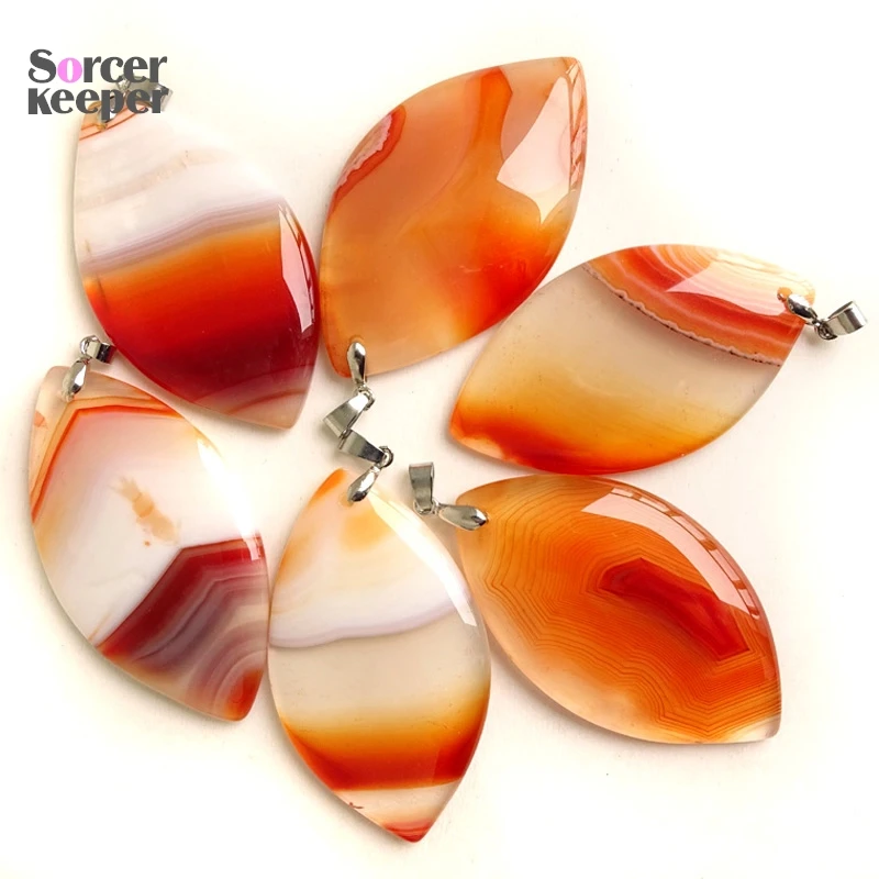 Высокое качество Pendentif настоящий натуральный красный Ботсвана Агат цепи с каменными подвесками ожерелье для женщин и мужчин ювелирных изделий BC047H