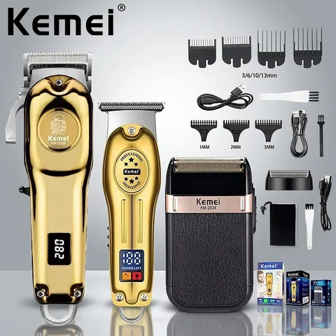 Kemei KM-2628 KM-678 KM-2024 USB Rechargeable Hair Clipper Professional Cordless Men Hair Trimmer Men's Hair Cutting Machine