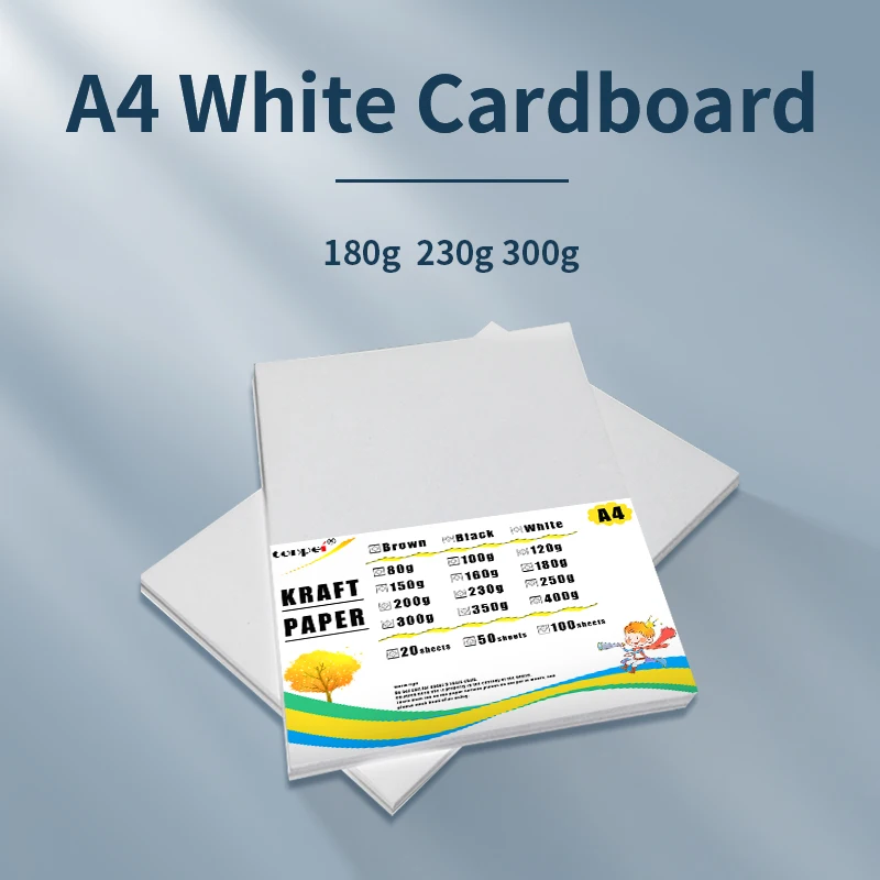 

A4 White Cardboard DIY Handmade Card Paper Thick Watercolor Painting Hand Copy Paperboard Business Card 180 230 300G Cardstock