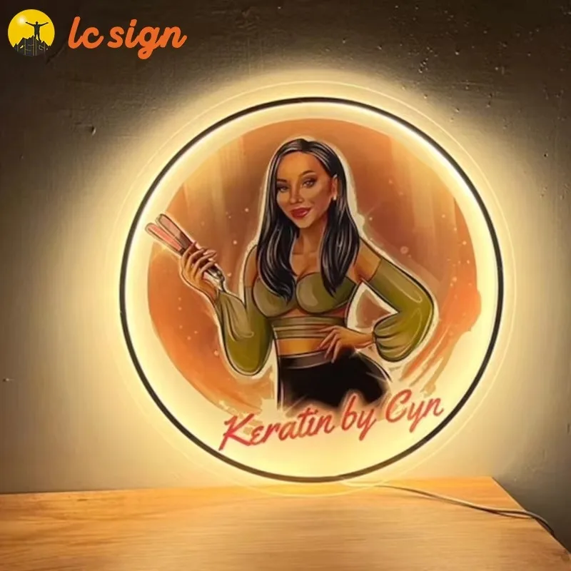 Acrylic Custom Logo Decoration Office Door Sign Wall sign 3D Custom Plaques Hair Studio Signs