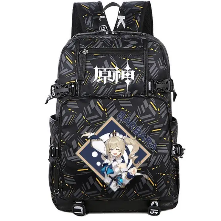 Genshin Impact Game Merchandise Tao Hu Tang Master Anime Double Shoulder Backpack For Boys Girls High And Elementary School A