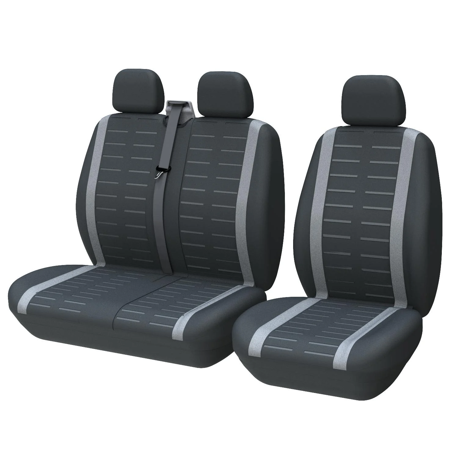 Universal 3D Stripe Seat Covers Fits Most Vans Trucks 2+1 Seat Covers for Single Driver and Passenger Seat Cover