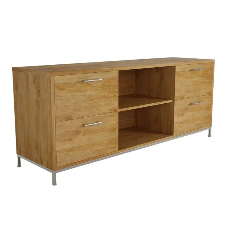 Тиковый ТВ-стол, современная ТВ-консоль