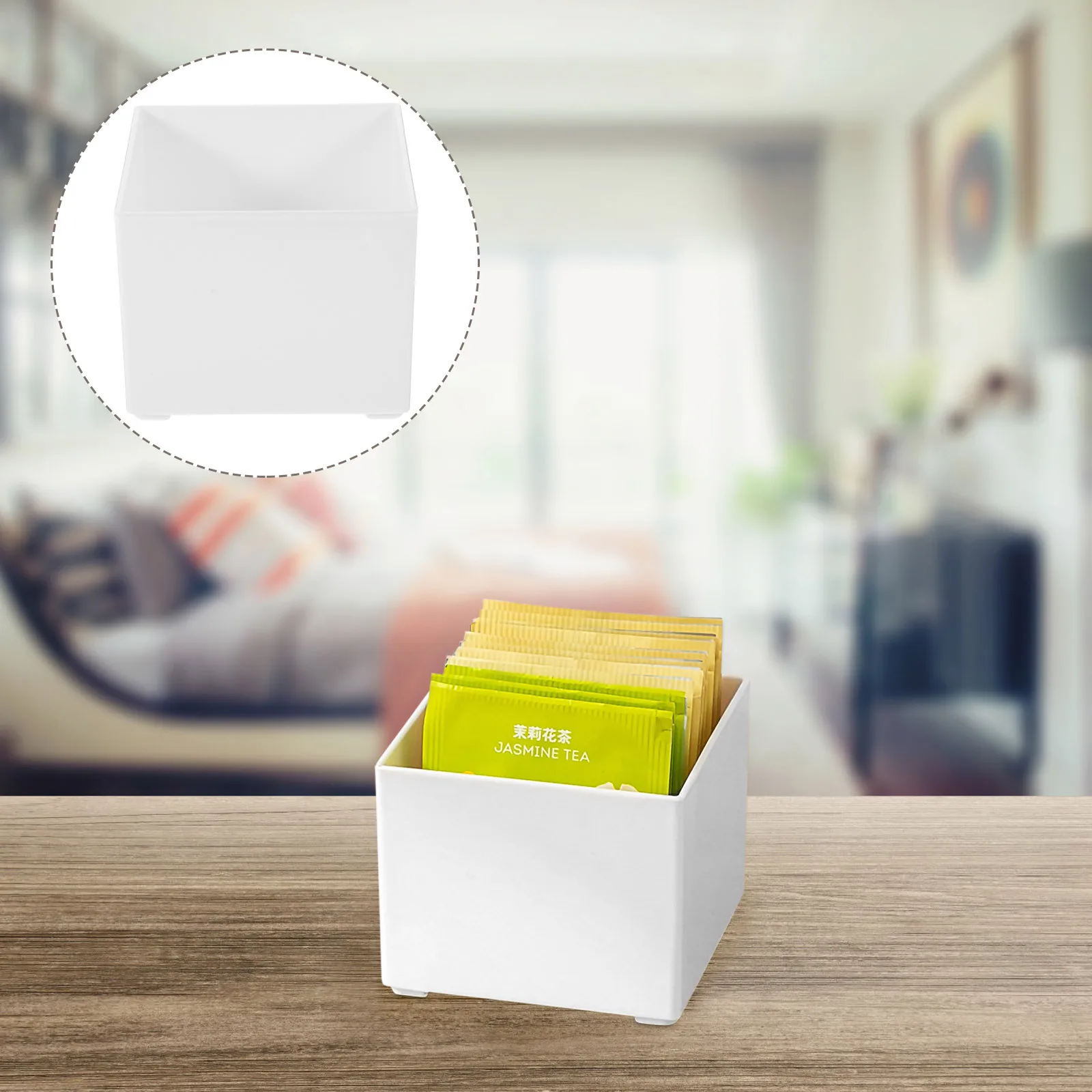 

Acrylic Tea Bag Storage Case Clear Organizer for Coffee Sugar Snacks Family Office Storage Organizer for Kitchen