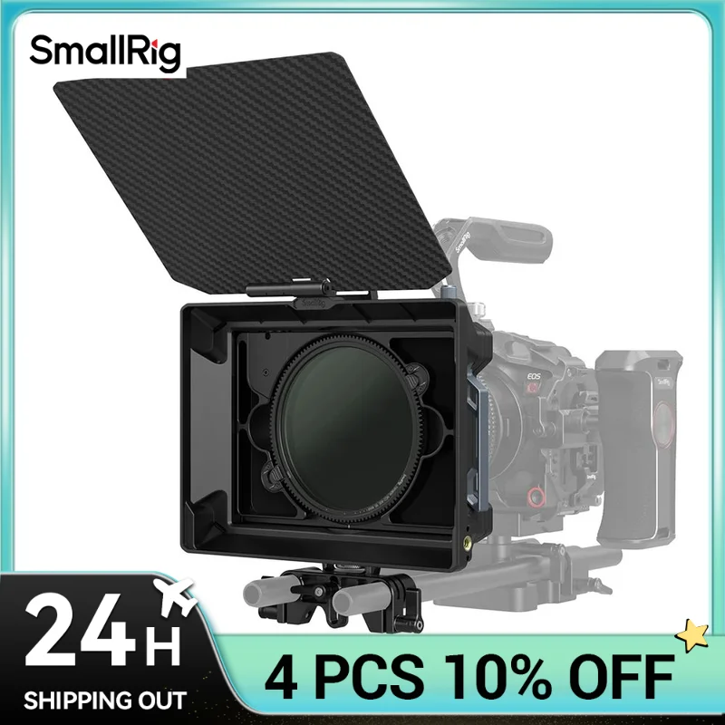 SMALLRIG Matte Box Star-Trail Lightweight Multifunctional Modular VND Kit with 95mm VND Filter Kit,Filter Frame,15MM LWS Support