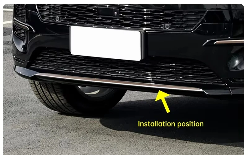 Fit for 2023-2024 Sport L461 Front Bumper Lower Grille Grill Trim Strip Carbon Stripe Front Lip Spoiler Trim Strip