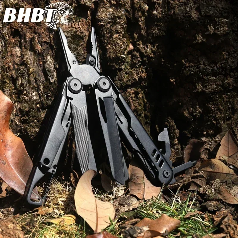 BHBT 15 in 1 stainless steel multifunctional pliers outdoor folding pointed nose pliers camping rescue EDC combination tool