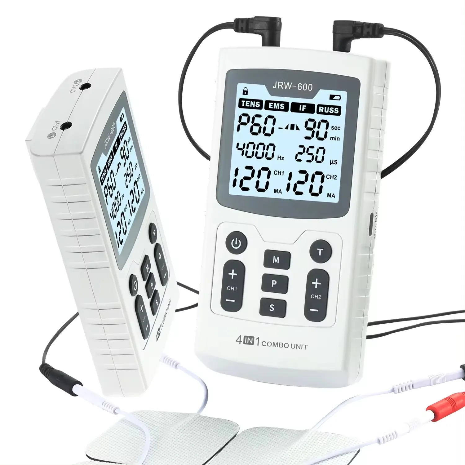 Estimulador eléctrico de terapia muscular, dispositivo de fisioterapia interferencial de alta frecuencia, masaje corporal ajustable IFT RUSS TENS EMS