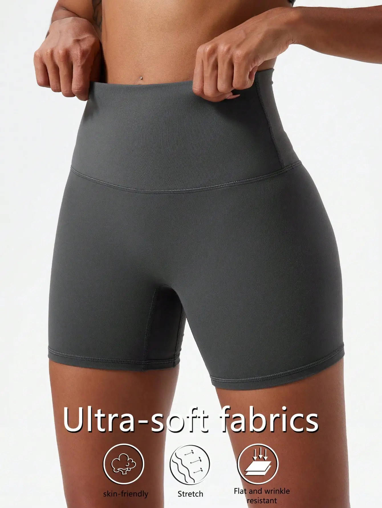 

1 Piece High Stretch Nude Yoga Shorts Cycling Pants For Running Gym Cycling Sports Women Sweat Absorbent Breathable Tight Shorts