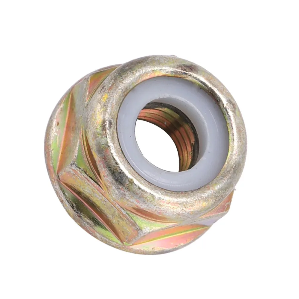 10pcs Durable Gold Blade Nut Metal Universal Trimmer Accessories Anti-Loosening Line Left Hand Thread Replacement Parts