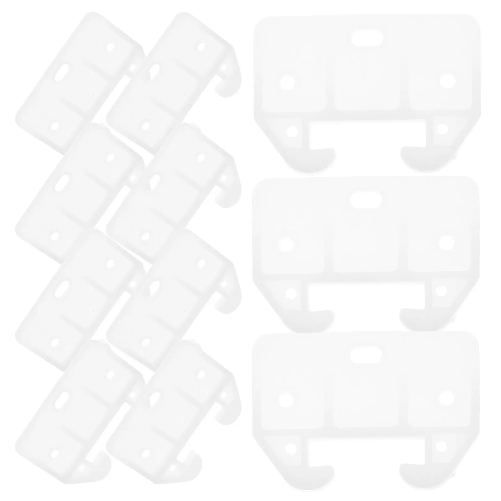 16Pcs Plastic Drawer Slide Guides Large Crab Latch Center Mount Replacement for Wardrobe Cabinet Furniture Drawer Rails Smooth